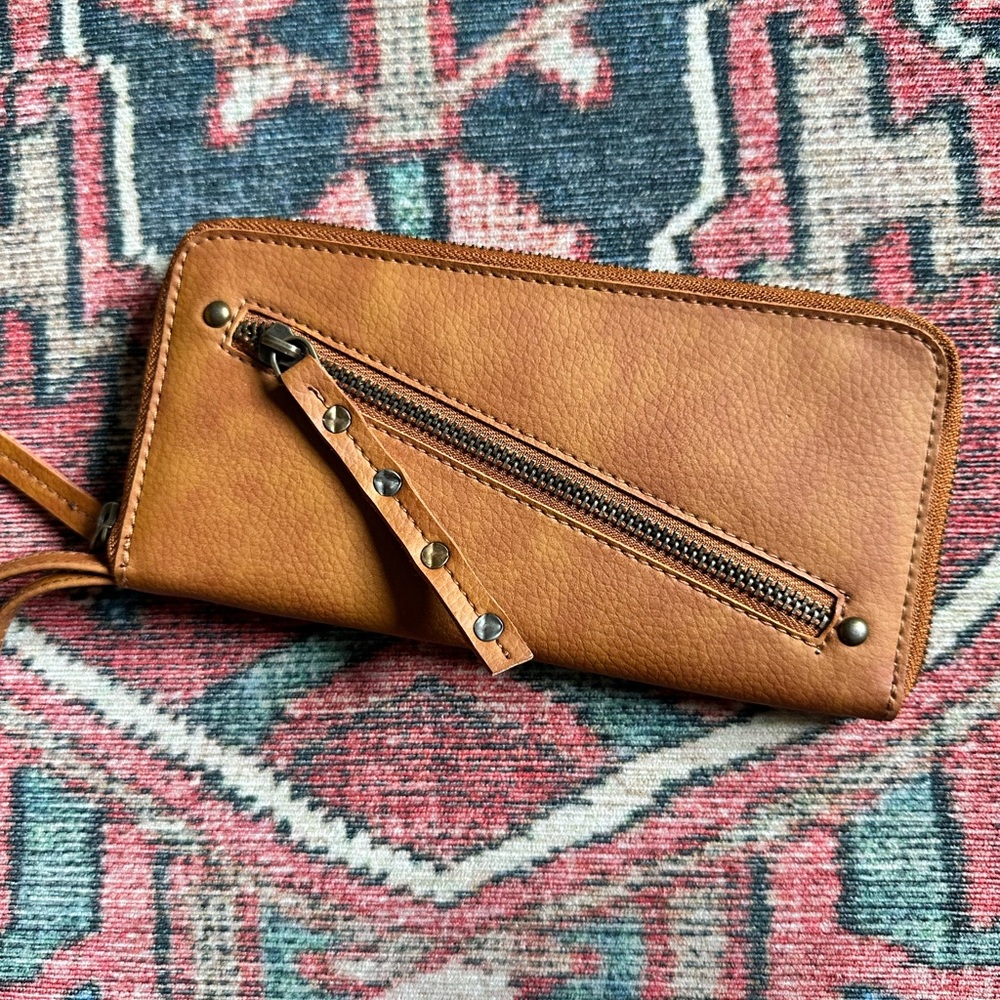 Free People Vegan Leather Wallet in Brown